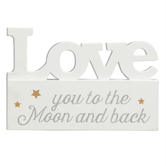 Love You to the Moon Golden Stars Decoration