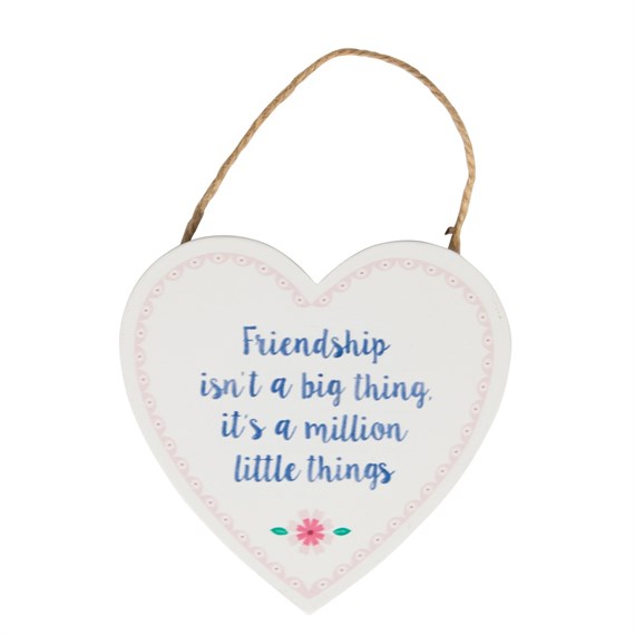 Friendship is a Million Flower Pop Heart Plaque