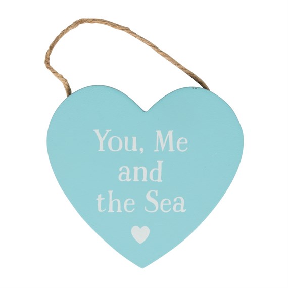 You Me the Sea Heart Plaque Blue