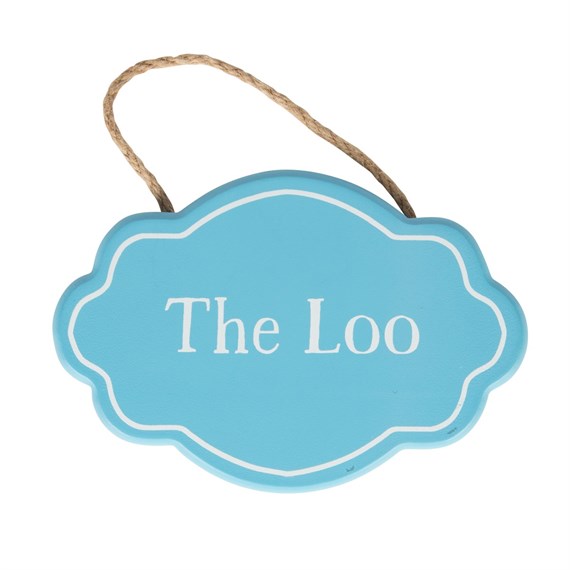 The Loo Fancy Oval Plaque Blue