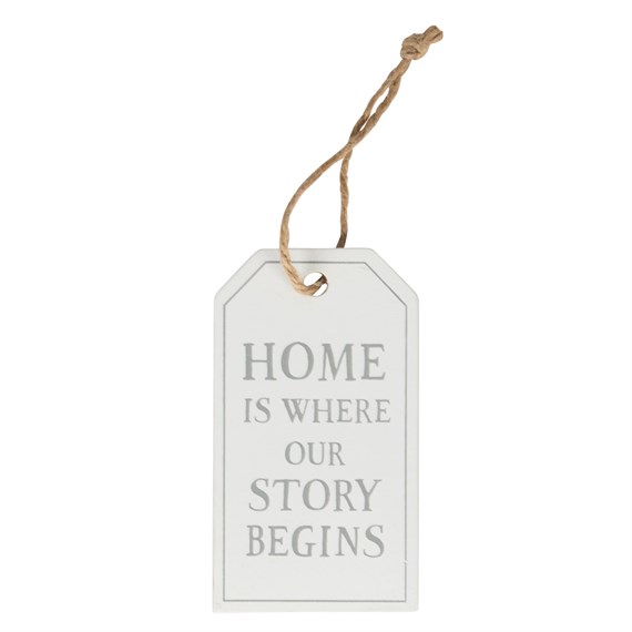 Home is Where Our Story Begins Tag Decoration