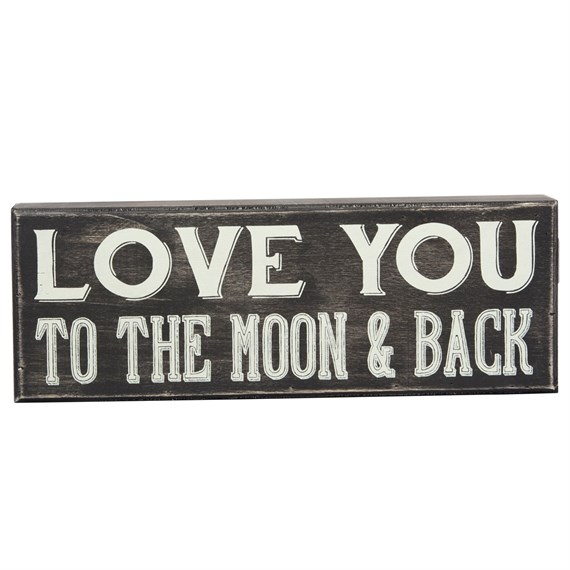 Love You to the Moon Retro Box Frame