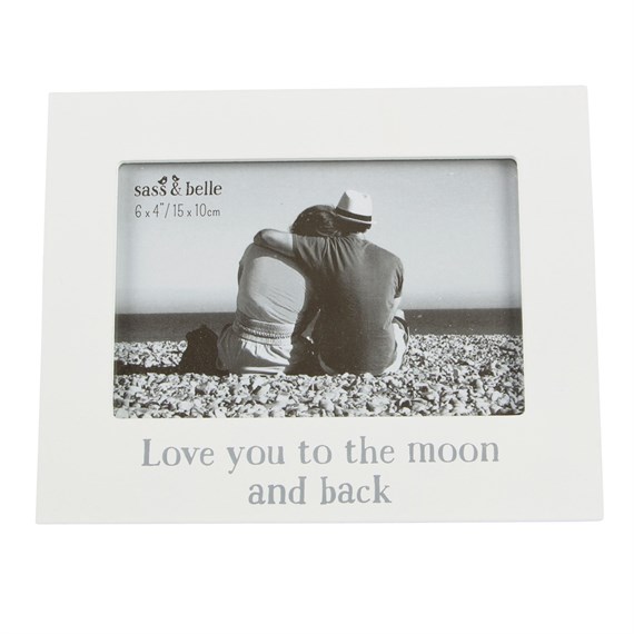 Love You to the Moon & Back Photo Frame White