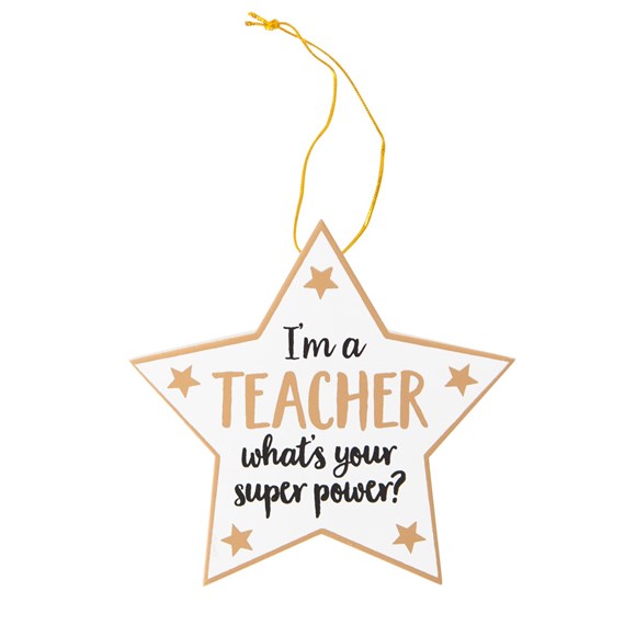 Teacher Superpower Star Plaque
