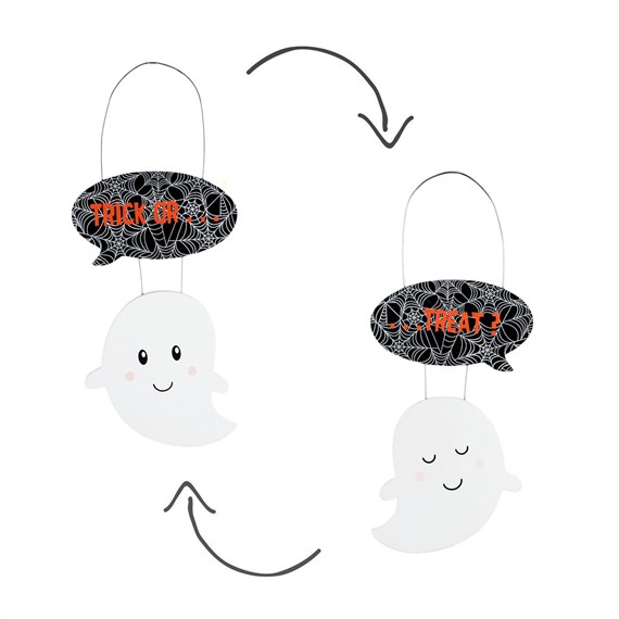 Happy Ghost Trick or Treat Halloween Decoration