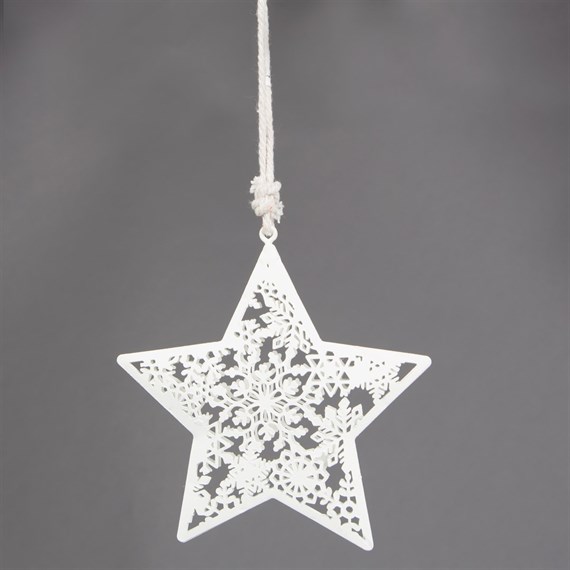 Filigree Style Star Hanging Decoration