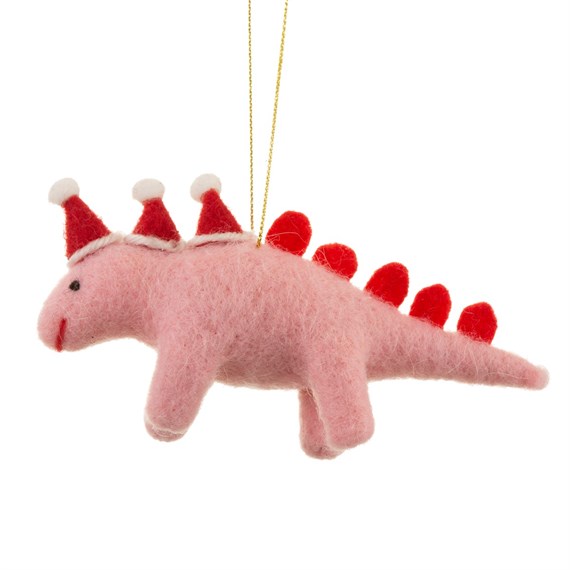Wonderland Christmas Stegosaurus Hanging Felt Decoration
