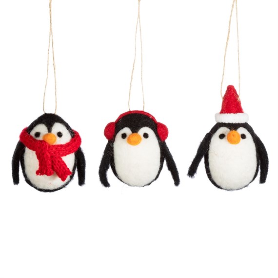 Penguin Felt Decoration Assorted