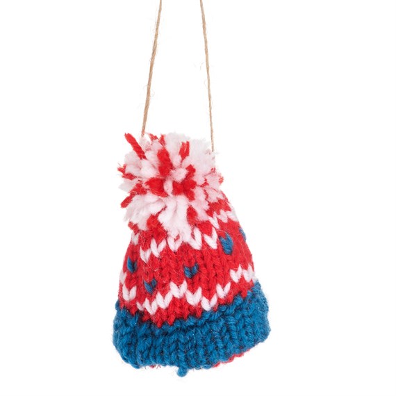 Woolly Hat Knitted Hanging Decoration
