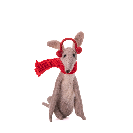 Whippet Felt Decoration