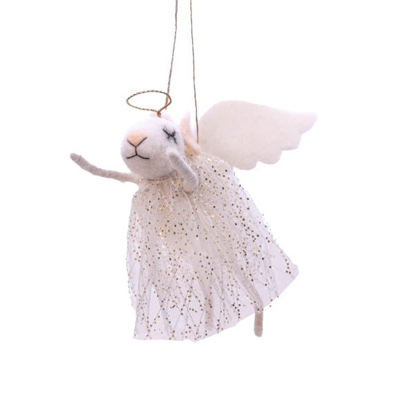 Flying Angel Mouse Felt Decoration