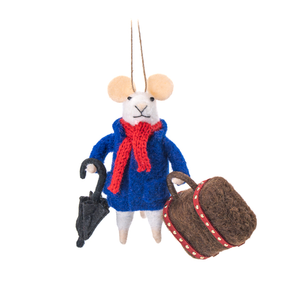 Travelling Mouse Felt Decoration