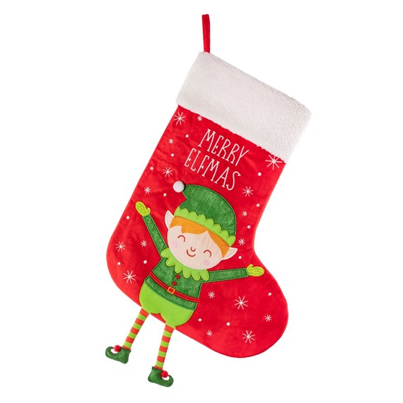 Elf with Dangly Legs Stocking