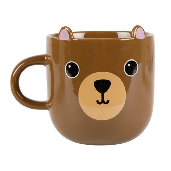 Momo Bear Kawaii Friends Brown Mug