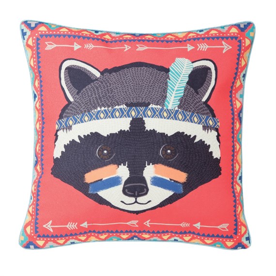 Raccoon Animal Adventure Cushion with Inner