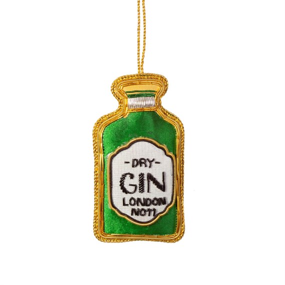 Gin Bottle Zari Embroidery Decoration