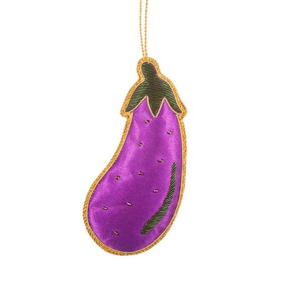 Aubergine Zari Decoration