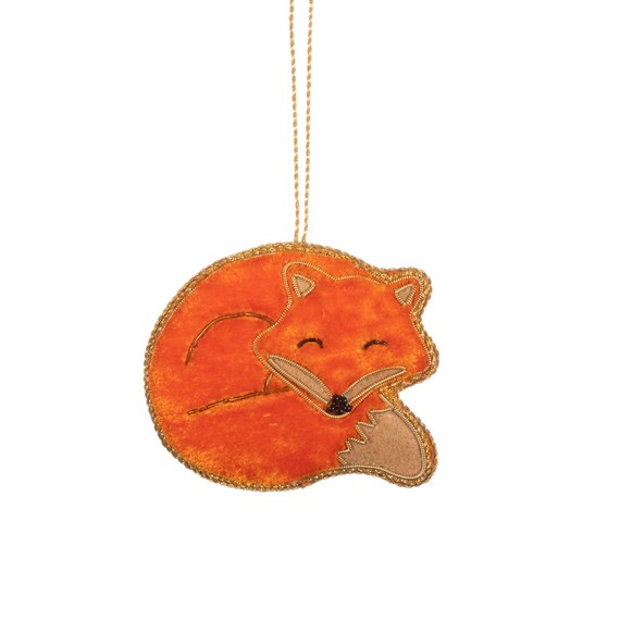 Sleeping Fox Zari Decoration