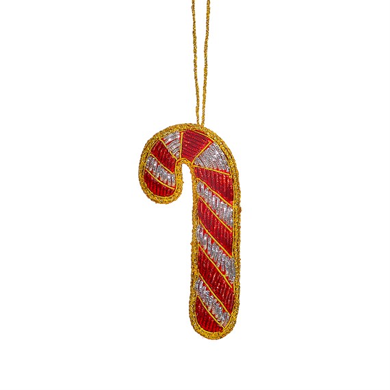 Candy Cane Zari Decoration