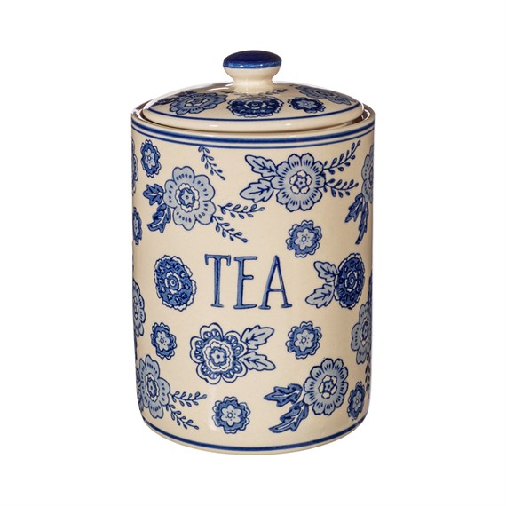 Blue Willow Tea Storage Jar