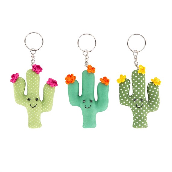 Happy Cactus Keyring Assorted