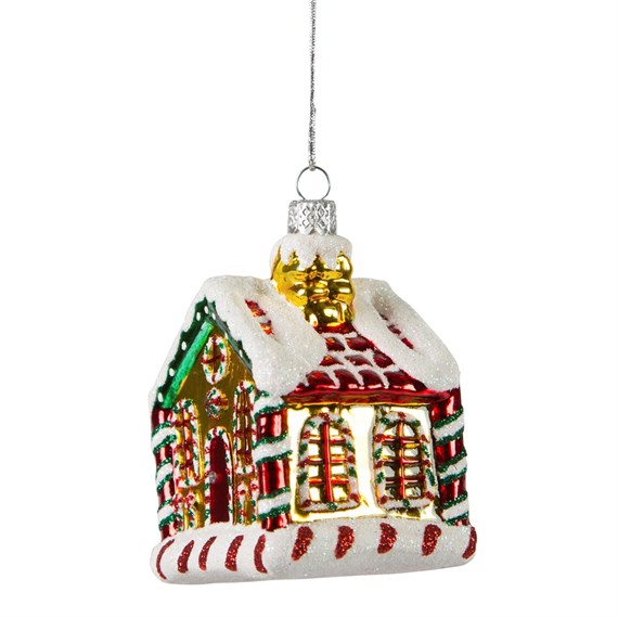 Colourful Christmas Cottage Hanging Decoration