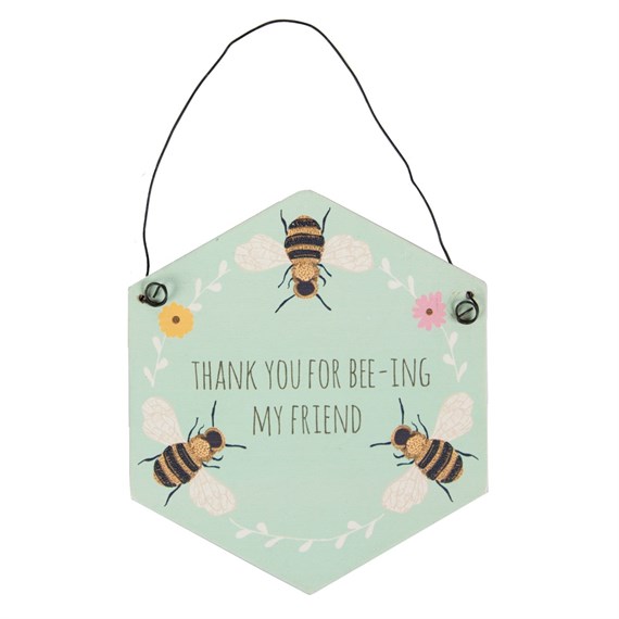 Thank You for Bee Ing My Friend Small Hexagon Plaque