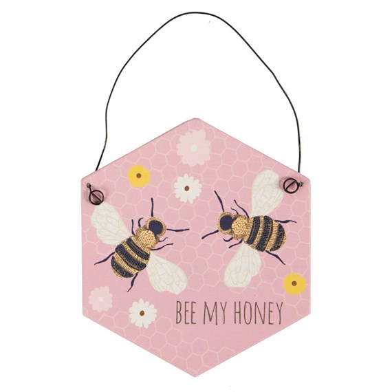 Bee My Honey Small Hexagon Plaque