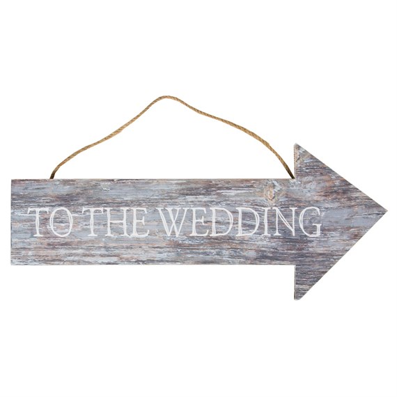 To the Wedding Coastal Chic Hanging Sign