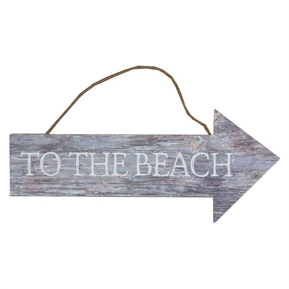 To the Beach Coastal Chic Hanging Sign