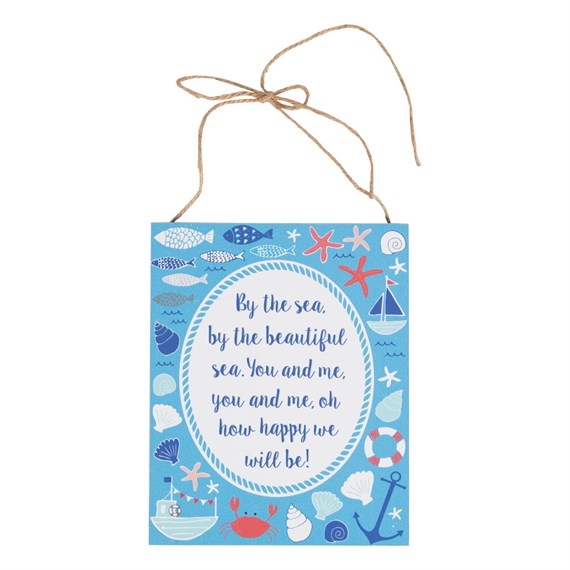 By the Beautiful Sea Hanging Plaque