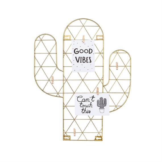 Cactus Wire Wall Grid Photo Holder