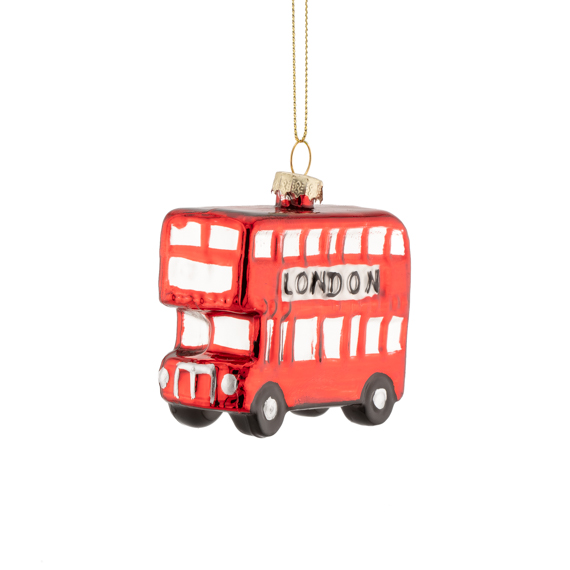 Double Decker Bus Shaped Bauble