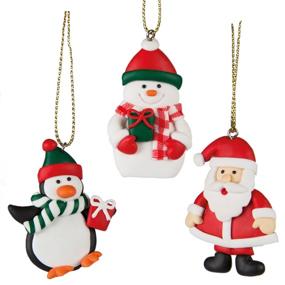 Set of 3 Christmas Friends Hanging Decorations