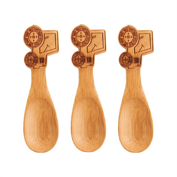 Tractor Bamboo Spoons - Set of 3