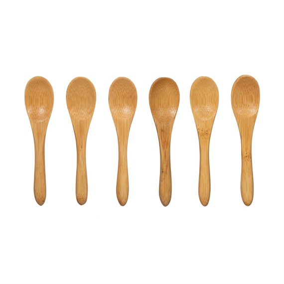 Mini Bamboo Spoons - Set of 6