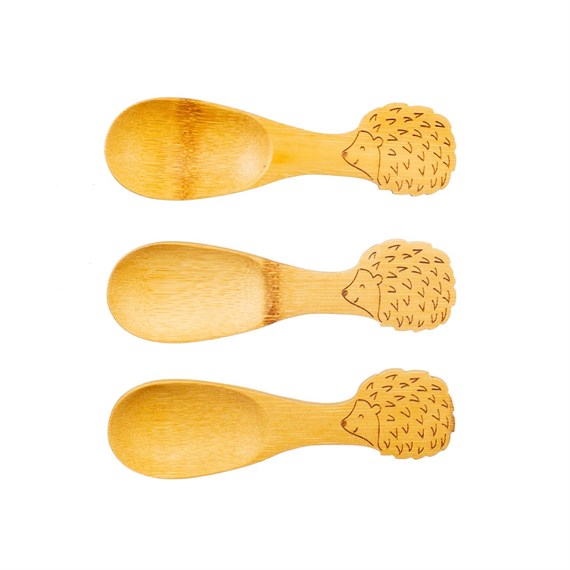 Bamboo Hedgehog Spoons - Set of 3