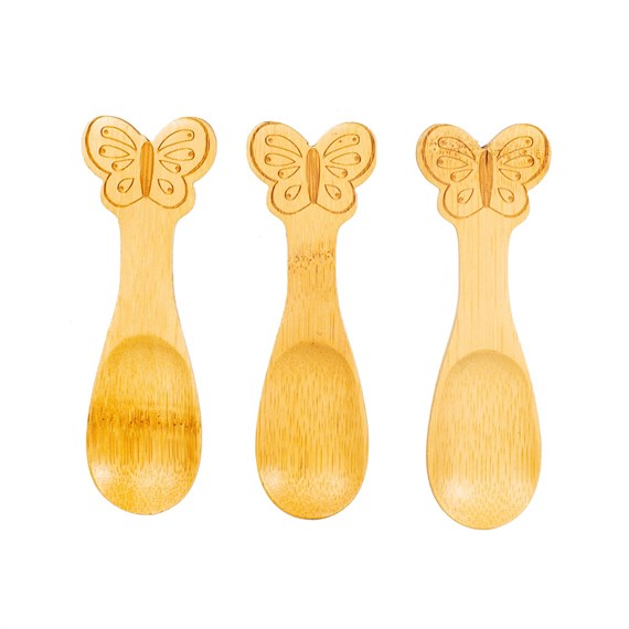 Bamboo Butterfly Spoons - Set of 3
