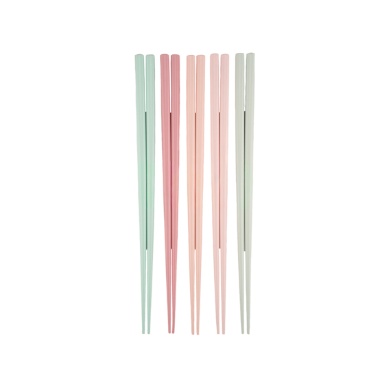 Pastel Lacquered Bamboo Chopsticks - Set of 5
