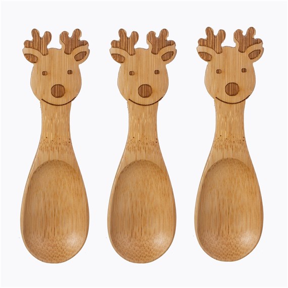 Reindeer Baby Bamboo Spoons - Set of 3