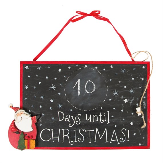 Santa Christmas Countdown Chalkboard