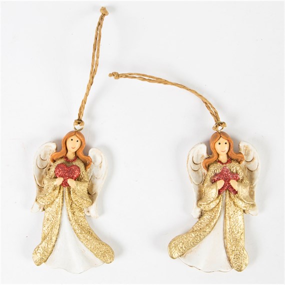 Gracious Golden Angel Decoration Medium Assorted