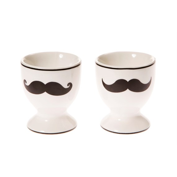 Moustache Egg Cup - Pair