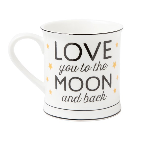 Love You to the Moon & Back Golden Stars Mug