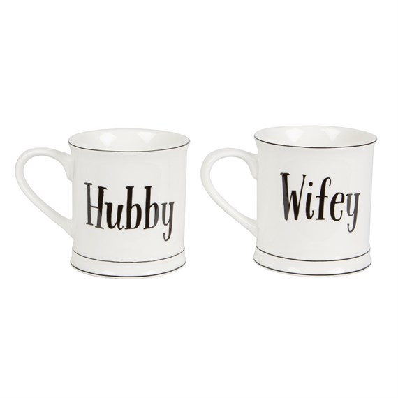 Wifey & Hubby Mug Assorted