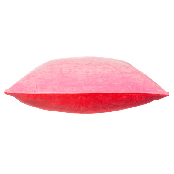 Pink & Red Two Tone Velvet Cushion