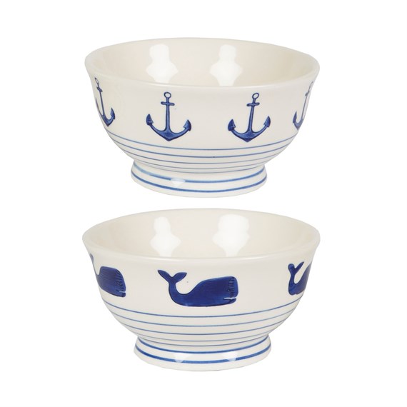 Whale & Anchor Nautical Bowl Assorted