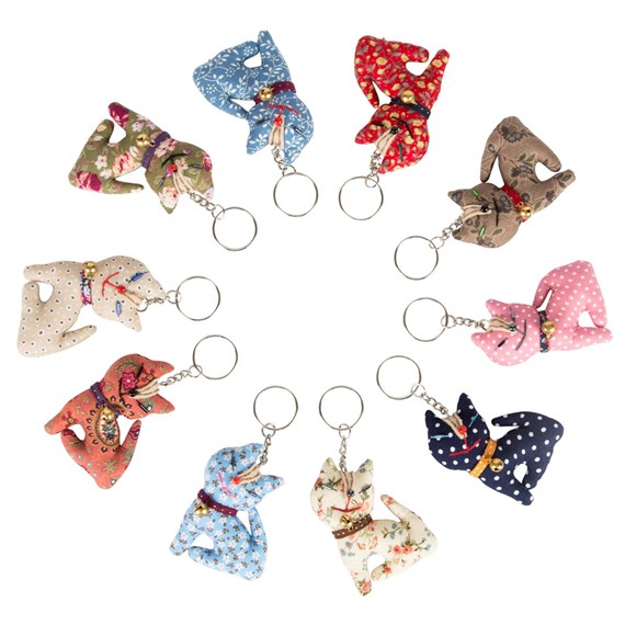 Vintage Mini Cat Keyring Assorted