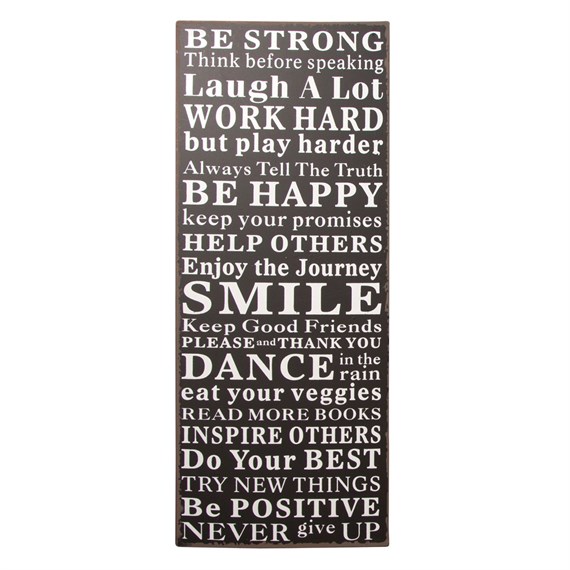Be Strong Plaque Black