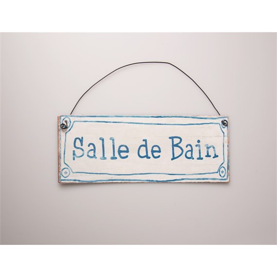 Retro French Salle De Bain Plaque